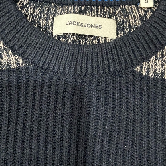 Jack and Jones - Mens Sweater - Navy Blue and Grey - Stretchy/Comfy Material - Picture 4 of 4